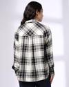OVERSIZED CHECK SHIRT WITH DRO, BLACK