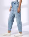 HIGH WAIST ANKLE LENGTH MO, LT. BLUE, 32