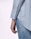 Oversized Drop Shoulder Shirt, BLUE, M