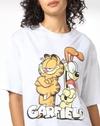 Women Garfield Print Boxy Fit Crew-Neck T-Shirt