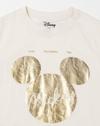 Disney - Women Mickey Mouse Print Boxy Fit Crew-Neck T-Shirt