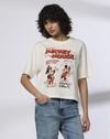 Disney - Women Mickey Mouse Print Boxy Fit Round-Neck T-Shirt