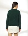 Women Relaxed Fit Chenille Sweater with Tie-up