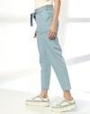 MID WAIST ANKLE LENGTH PAN, LT. BLUE, 30