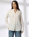 Seersucker Shirt with Wide Cuf, WHITE, L