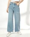 HIGH WAIST FULL LENGTH WID, LT. BLUE, 28