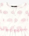 Y Notch Embroidered Peplum Top, LILAC, L