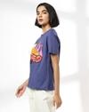 Women Garfield Print Loose Fit Crew-Neck T-Shirt