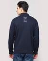 Typographic Print Regular Fit Zip-Front Sweatshirt