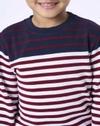 STRIPER SWEATSHIRT, MAROON, 4-5Y