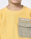 CREW NECK SWEATSHIRT, YELLOW, 7-8Y