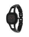 Women NP6147NM02 Black Dial Black Metal Strap Watch
