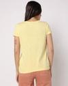 Heathered Round-Neck T-shirt with Lace Insert