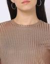Ribbed Crew-Neck T-Shirt
