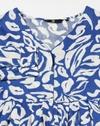 V Neck Button Down Dress, BLUE