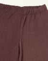TEXTURED KNIT WIDE LEG TROUS, BROWN, XXL