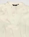 Rib V Neck placket full s, OFF WHITE, XL