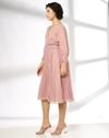Wrap dress with Smocking detai, PINK