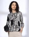 Neck Tie up Top, BLACK, XL