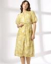 DRESS WITH PUFF SLEEVES AND BUTIME