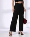 SHIMMER KNIT TROUSERS, BLACK, L