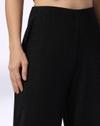 SHIMMER KNIT TROUSERS, BLACK, L