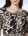 RAGLAN SLEEVE TIERED PANEL DRE, BLACK, L