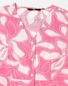 V NECK PRINTED DRESS, PINK, XS