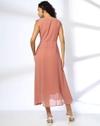 Wrap Top Body Seleeveless Dress, PINK, S