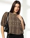 Women Reptilian Print Relaxed Fit Top
