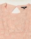 Scoop Neck Poly Jacquard dress, PEACH, S