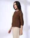 BALLOON SLEEVE SWEATSHIRT, OLIVE, L