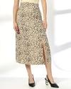 A LINE PRINTED SKIRT WITH SLI, BEIGE, XS