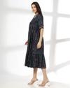 Patch printed dress, NAVY, S
