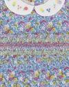 Floral Print A-line Dress with Peter-Pan Collar