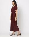 Women Pleated Jumpsuit with Waist Tie-Up