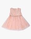 Embroidered Fit & Flare Dress with Belt