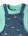 ALLOVER AOP DUN W HS, Dark BLUE, 12-18M