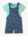 ALLOVER AOP DUN W HS, Dark BLUE, 12-18M