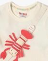 TEE WITH BAG POUCH, OFF WHITE, 6-12M