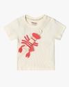 TEE WITH BAG POUCH, OFF WHITE, 6-12M