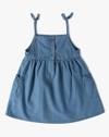 EMBROIDERED DUNGAREE DRESS, BLUE, 6-12M