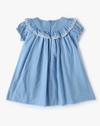 HEM SCHIFFLI PUFF SLEE, LT. BLUE, 18-24M