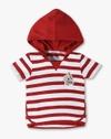 HOODED STRIPER TSHIRT, RED, 18-24M