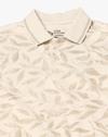 Men Leaf Print Slim Fit Polo Cotton T-Shirt