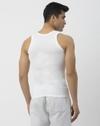 Men's Classic Cotton Vest, WHITE, S