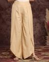 Women Foil Print Asymmetrical Layered Pants