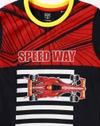 HS SPEED WAY TEE, BLACK, 7-8Y