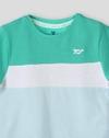 POPCORN KNIT CREW NECK C&S T, BLUE, 2-3Y