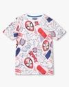 HS TShirt with Spidey all o, WHITE, 3-4Y